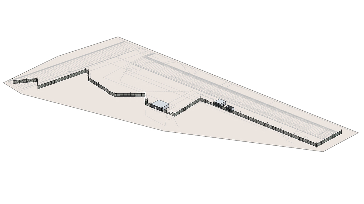 BIM- Проект 3Д забора для рыбного порта