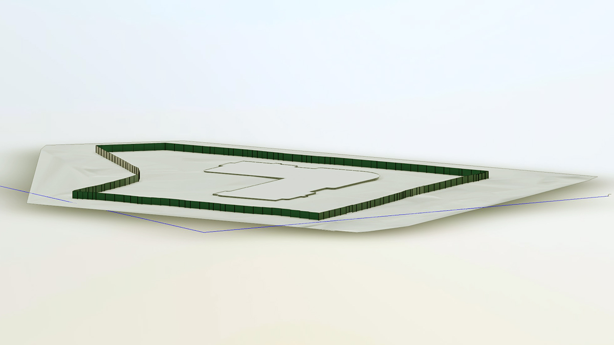 BIM- проект 2д ограждений для котельной